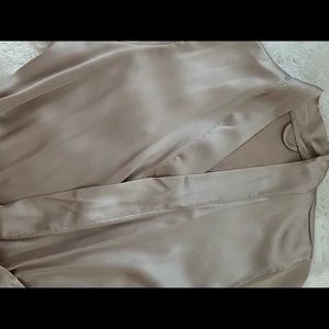 Mother of the bride champagne slightly above the knee length robe ..